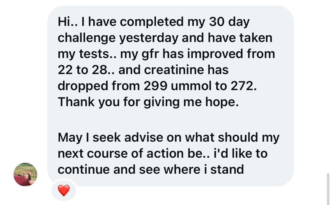 Message from a challenge participant